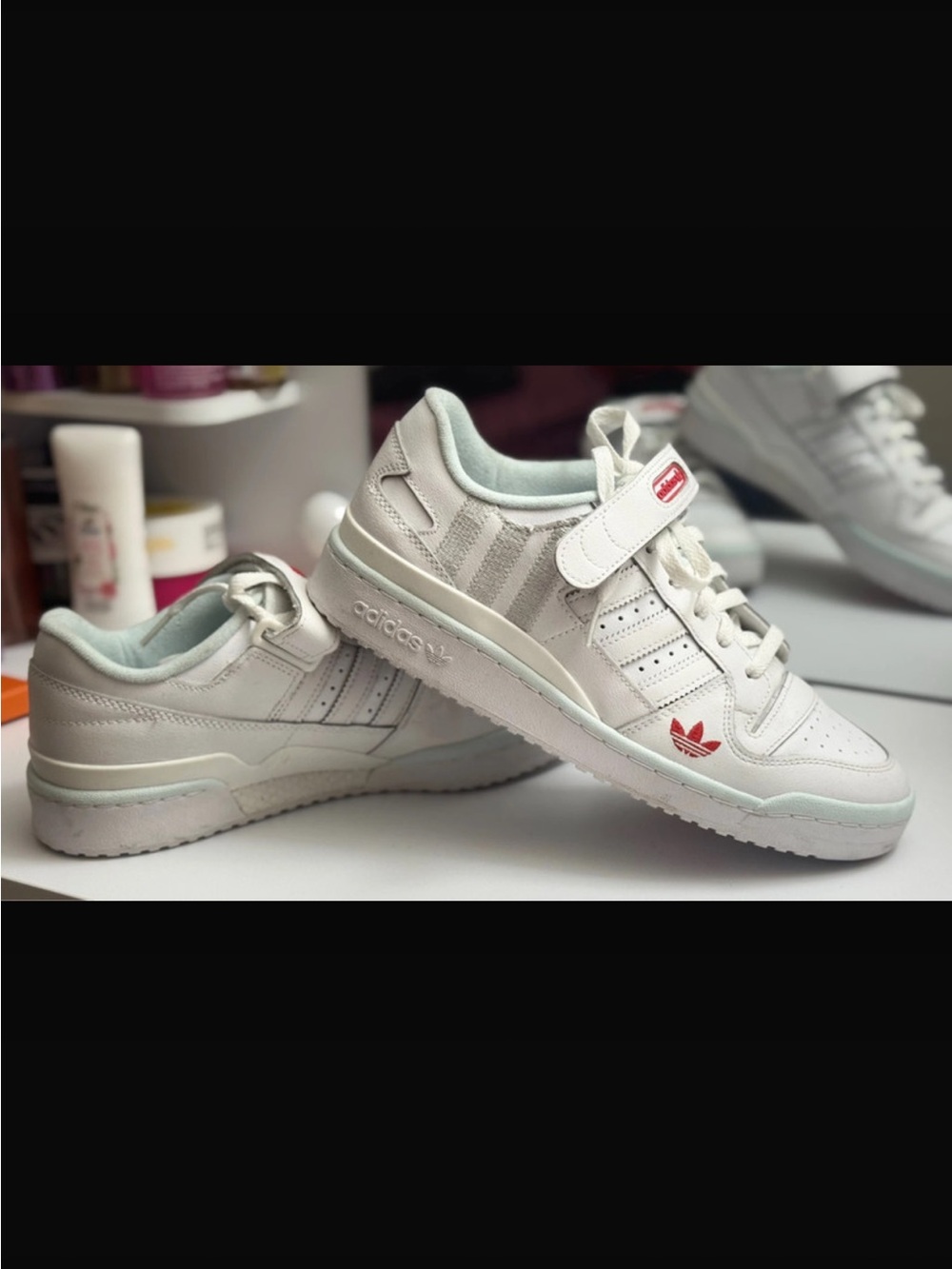 adidas Kids White Velcro Court-Inspired Sneakers